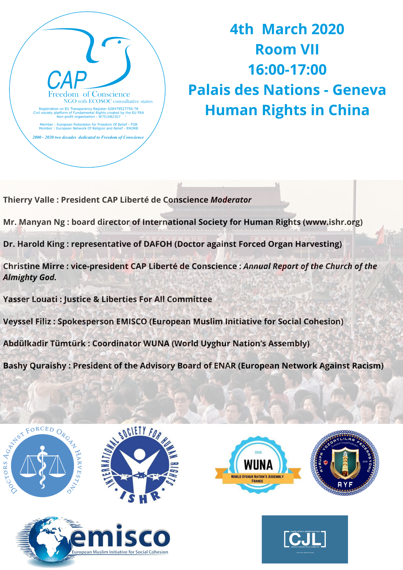 Human Rights Council 43rd : Human Rights in China
