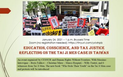 Conference 24th January 2021 : Education Conscience and Tax Justice reflecting on the TAI JI MEN case in Taiwan