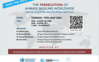 Side Event on the persecution of Ahmadi Muslims Worldwide
