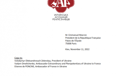 82 Ukrainian Academics Ask France to Stop Supporting the Anti-Cult Federation FECRIS