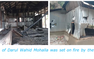 Community threatened for friday the 10th 2023. Brutalities against Ahmadi muslims in Bangladesh persists as women were attacked and mosque was set ablaze