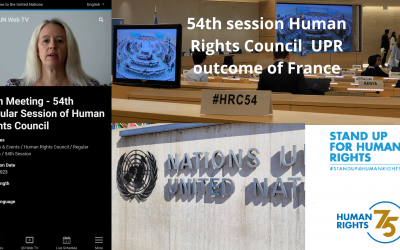 Oral Statement 54th session Human Rights Council  UPR outcome of France