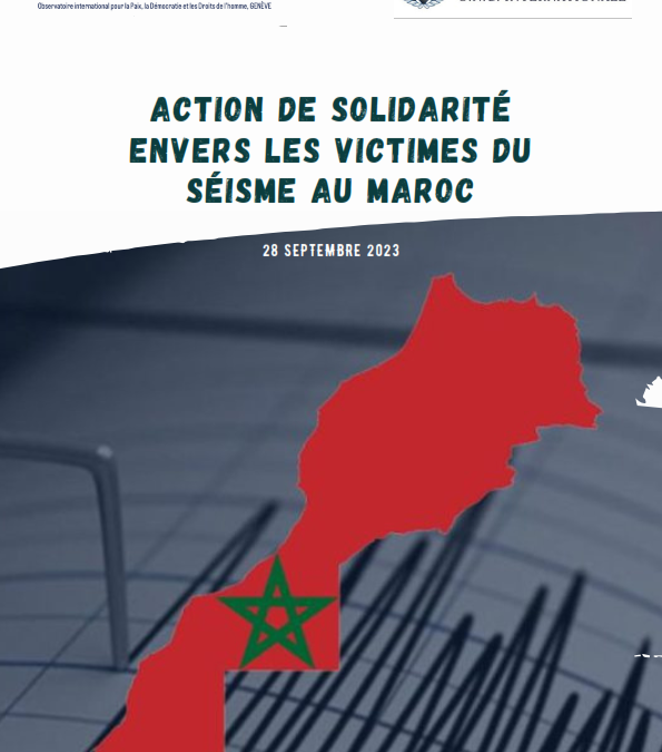 Action de solidarité envers les victimes du séisme au Maroc