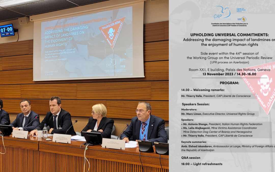 UPHOLDING UNIVERSAL COMMITMENTS: Addressing the damaging impact of landmines on the enjoyment of human rights.
