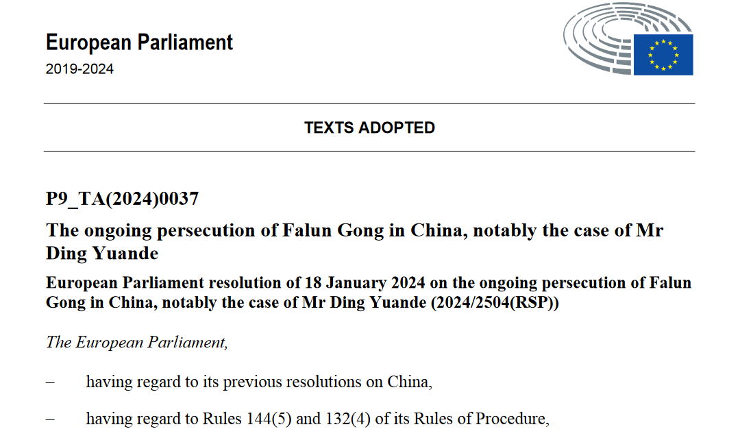 The ongoing persecution of Falun Gong in China, notably the case of Mr Ding Yuande