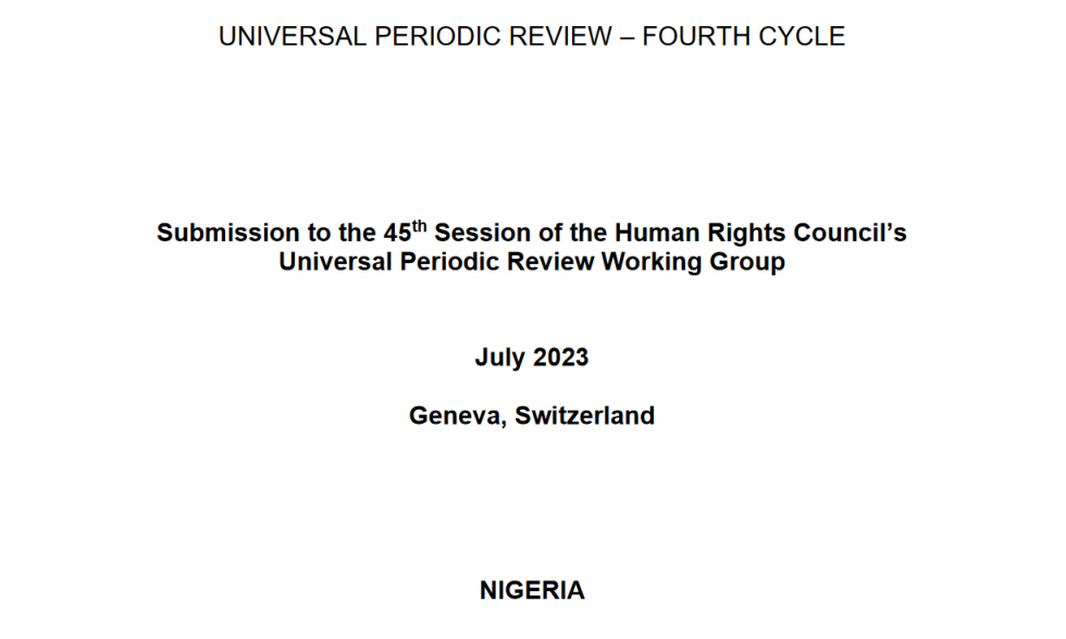 NIGERIA Submission to the 45th Session of the Human Rights Council’s ...