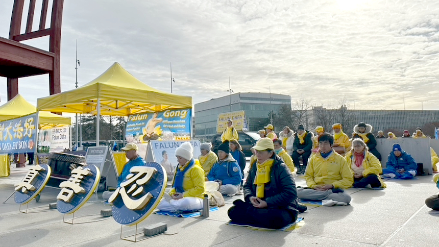 A meeting on the persecution of Falun Gong and organ harvesting held before the United Nations human rights review was held at the Palais des Nations