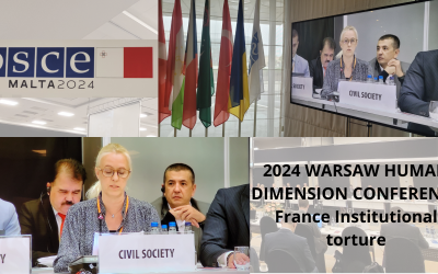 2024 WARSAW HUMAN DIMENSION CONFERENCE France Institutional torture