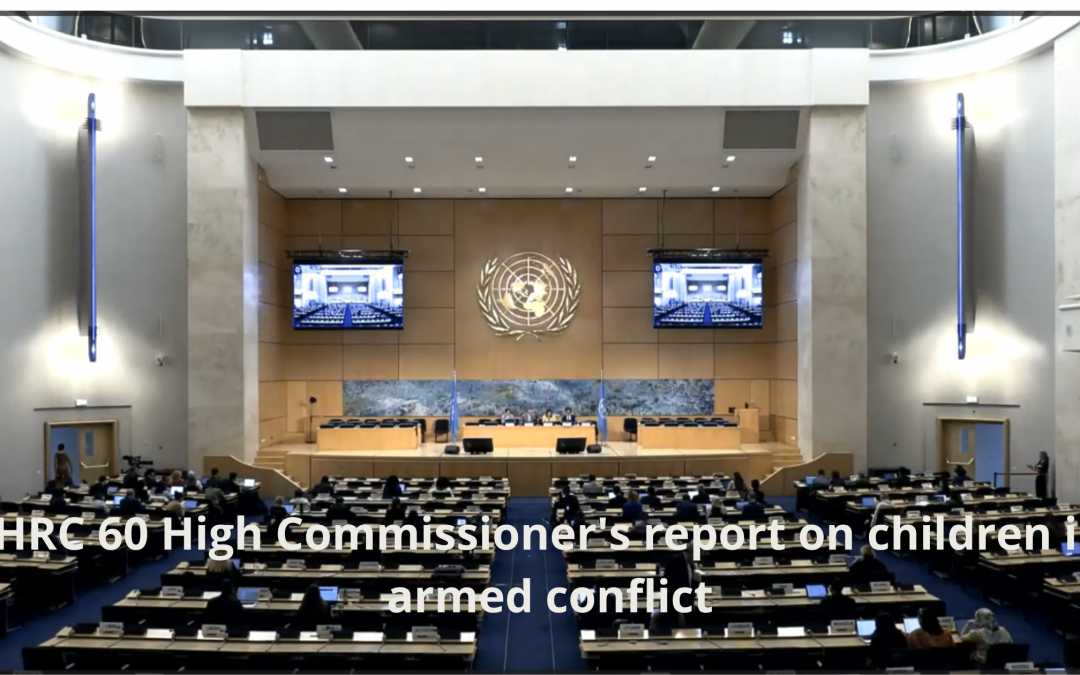 UN Report on the Rights of the Child and Violations of Children’s Human Rights in Armed Conflicts: Findings and Recommendations – Human Rights Council 60th Session