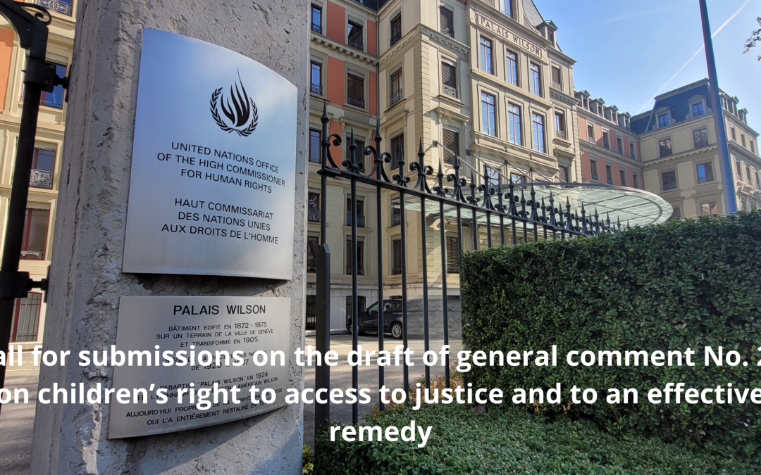 Submission on the Draft General Comment No. 27 on Children’s Access to Justice