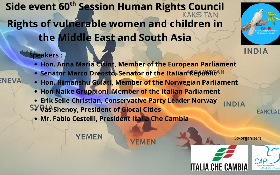 UN HRC 60 de-Event: The Impact of Extremism on Women & Vulnerable Groups in the Indo-Mediterranean Region