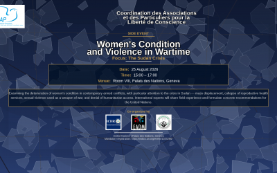 Side Event at the United Nations Women’s Condition and Violence in Wartime